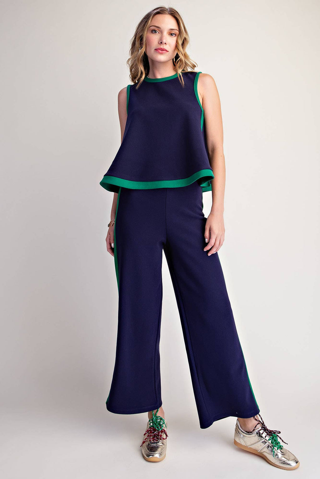 Everyday Pull-On Contrast Pants