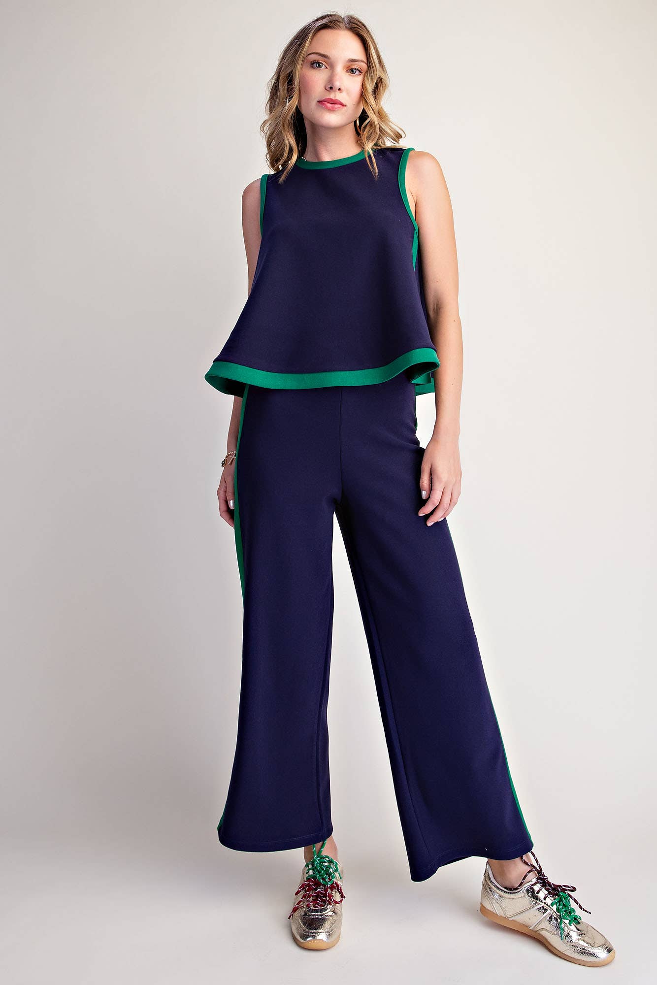 Everyday Pull-On Contrast Pants