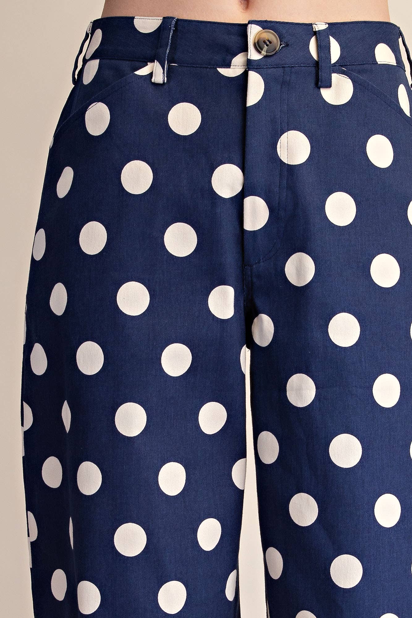 Polka Dot Barrel Casual Pants
