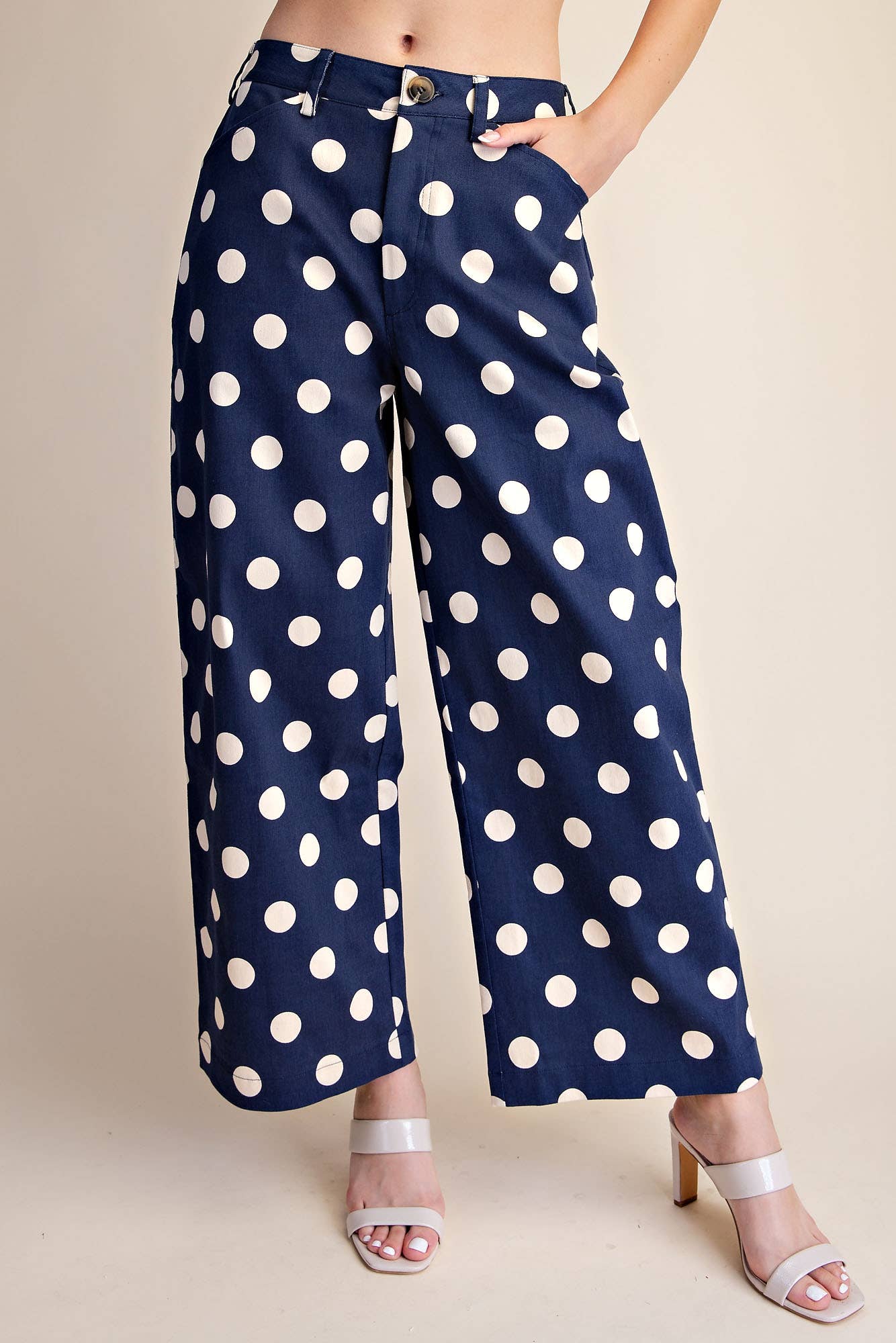 Polka Dot Barrel Casual Pants